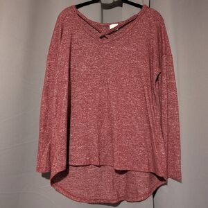 A New Day Red Long Sleeve Sweater